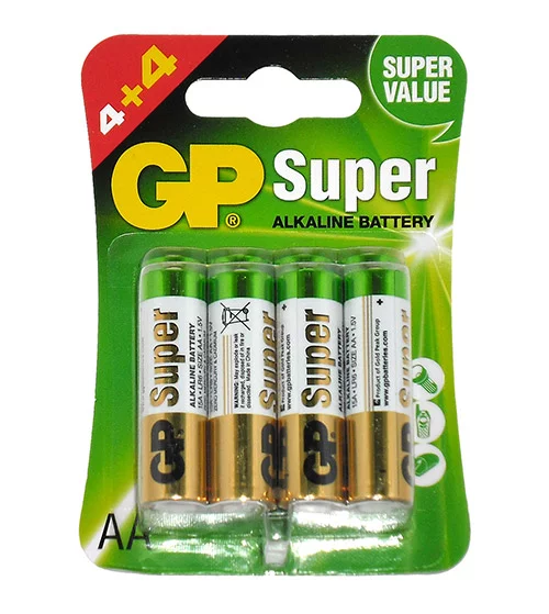 GP15AETA21-2GVPB8 RoHS || 15A-U8 Alkalibatterie AA 1,5 V GP