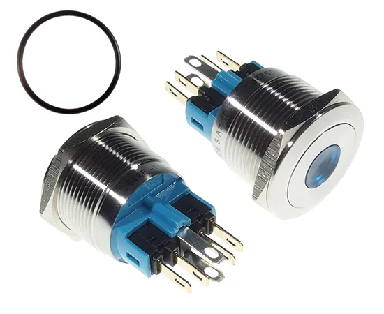 Vandal proof push button switch; W22F11DB24/S