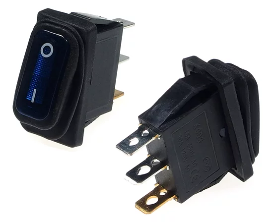 FL3-KCD3-101N-3 Blue RoHS || MIRS101-3wbbl; illuminated; rocker switch;
