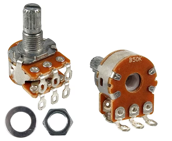 WH148-1B-1-A 5kR RoHS || Single turn shaft potentiometer; 5K