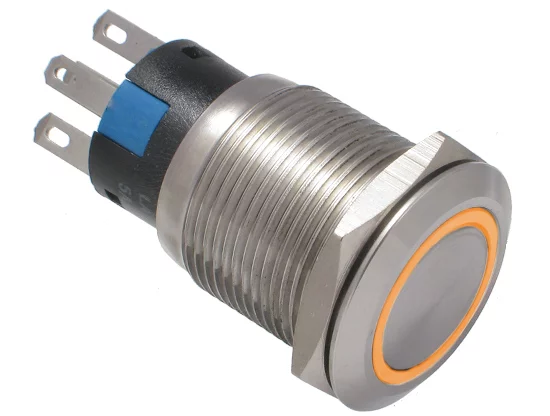 Vandal proof push button switch; W19F11EO12/S
