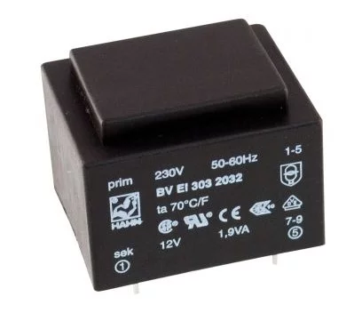BVEI3032032 || Encapsulated transformer  1.9VA 230V/12V 158mA Ta=70°C