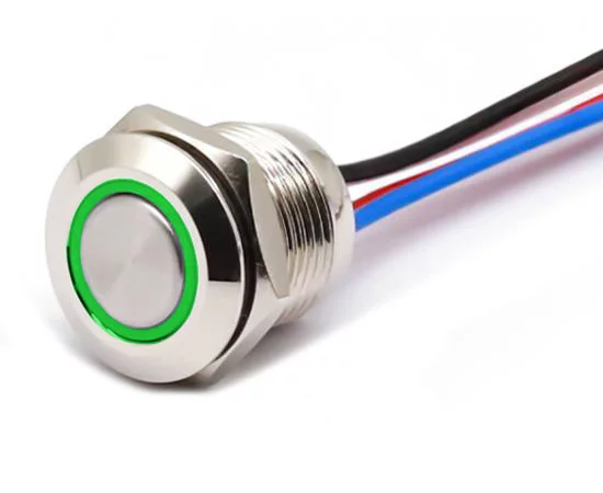 Przełącznik&nbsp;wandaloodporny;&nbsp;W12F11EG12/S&nbsp;with&nbsp;wires