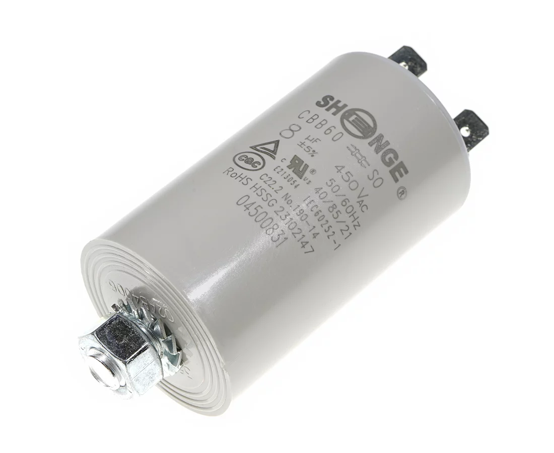 CBB60 35*60M8 250# 8uF/450VAC SHENGE Motor starting capacitor
