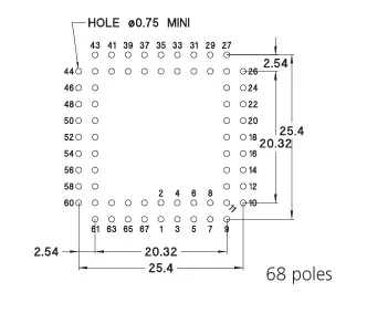 540-88-044-24-008 Preci-Dip PLCC-Sockel