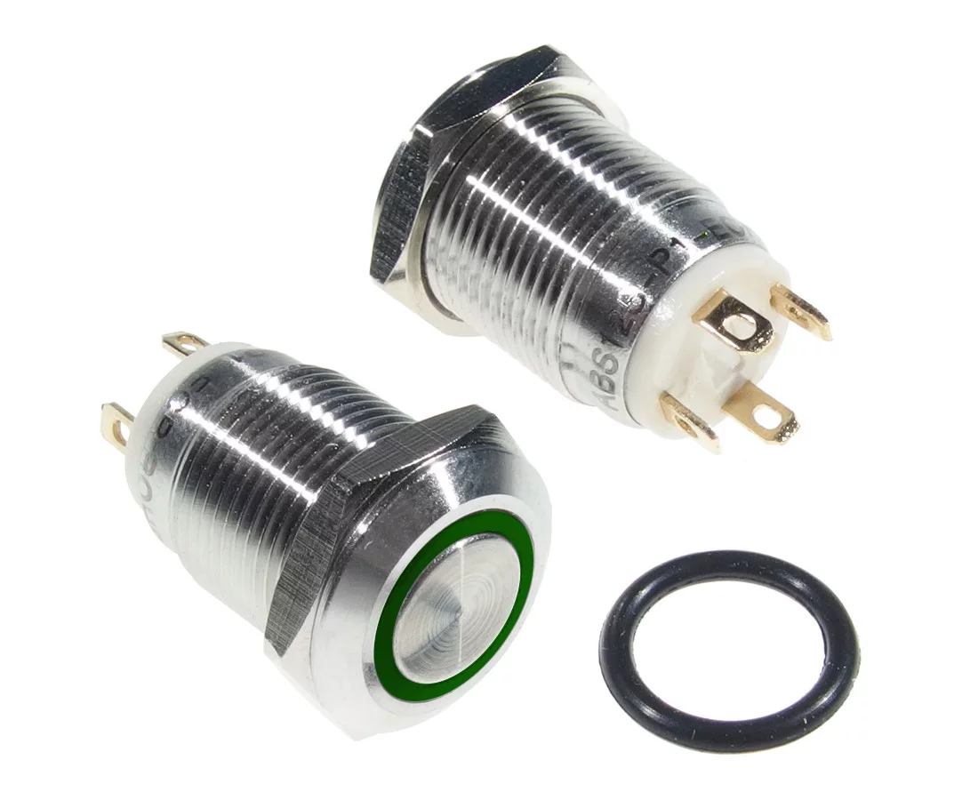 Vandal proof push button switch; W12F11EG12/S