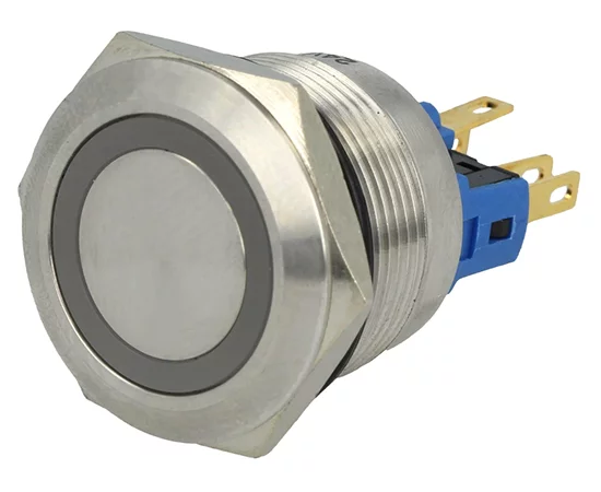 GQ22-11E/B/24V RoHS || Vandal proof push button switch; GQ22-11E/B/24V 