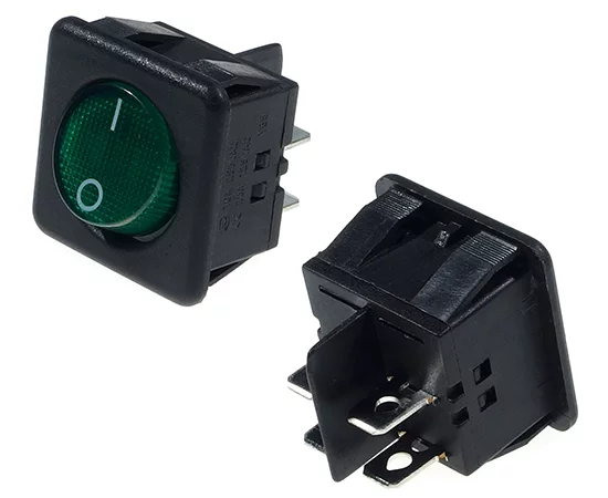 FL3-RK1-05 Green RoHS || MIRS201-5gr; illuminated; rocker switch;