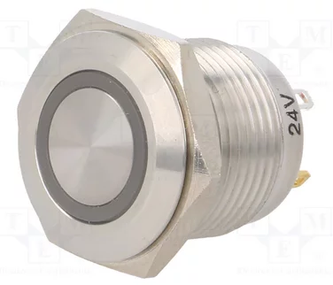 GQ16F-10E/J/R/24V/S RoHS || Vandal proof push button switch; GQ16F-10E/J/R/24V/S