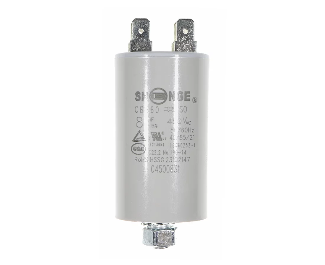 CBB60 35*60M8 250# 8uF/450VAC SHENGE Motor starting capacitor