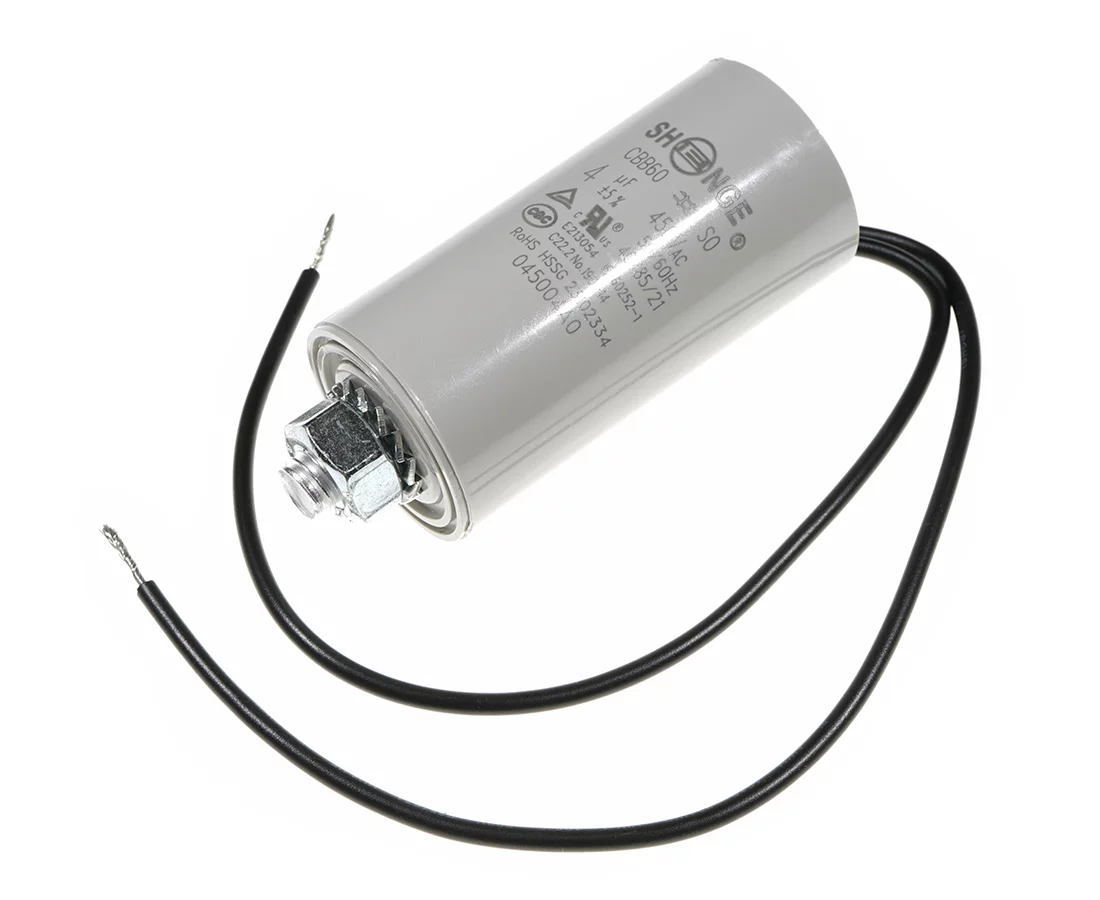 CBB60 045004A0 28*55M8 UL1015 4uF/450VA || CBB60 28*55M8 UL1015 4uF/450VA RoHS || CBB60 28*55M8 UL1015 4uF/450VAC SHENGE Motor starting capacitor
