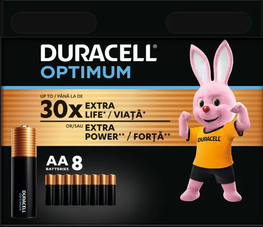 LR6/MX1500 AA8 1.5V OPTIMUM || LR06/AA Duracell OPTIMUM Batterie