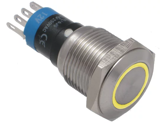 Vandal proof push button switch; W16F11EY12/S