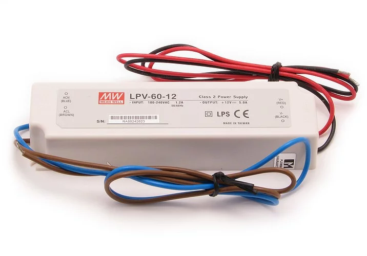 Mean Well LPV-100-12 100W Single Output Switching Power Supply with 8.5 Amp  Rated Current and 12V DC Voltage 