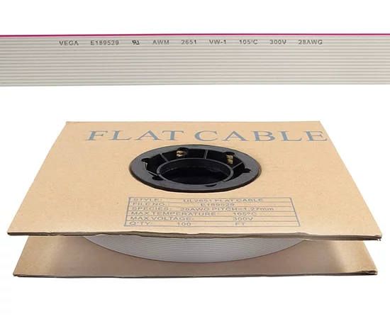 AWG28 2651-7*0.127-1.27-GR/16P CONNECTAR Ribbon cable AWG28