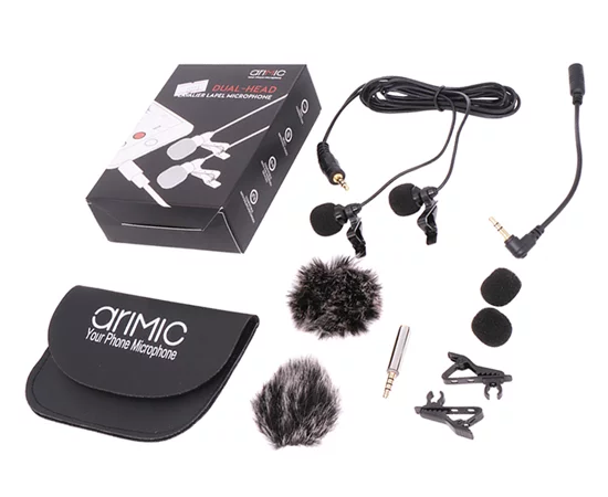 AriMic&nbsp;dual&nbsp;lavalier&nbsp;microphone