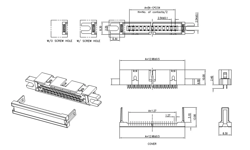DS1015-40NN2A CONNFLY IDC connector