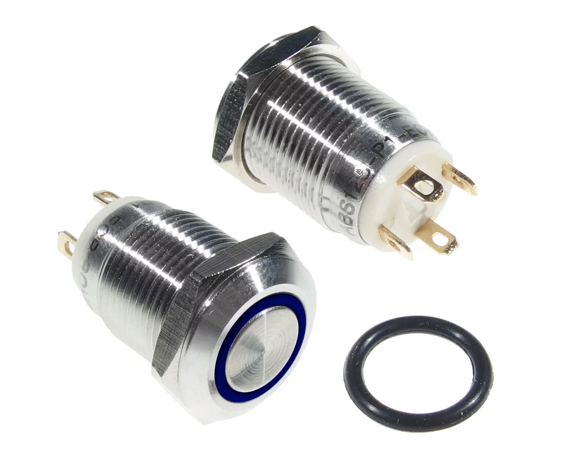 Vandal proof push button switch; W12F11EB12/S