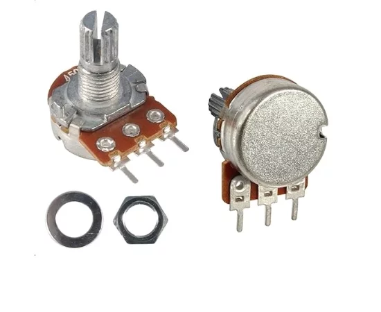 WH148-1A-2-B 10kR RoHS || Single turn shaft potentiometer; 10K