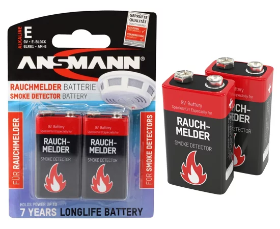 1515-0006 || Alkalischer Rauchmelder-9V-E-bl2