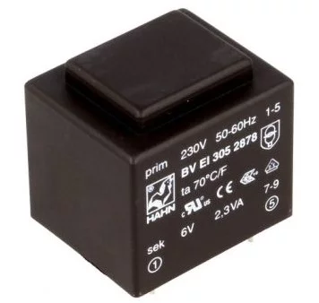 BVEI3052800 || Transformator zalewany 2.3VA 230V/12V 192mA Ta=70°C