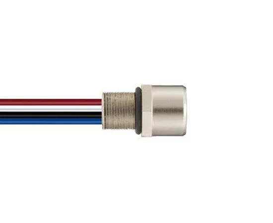 M8 type connector, WAIN M8-F03-BK-M8-W0.25, female, angled, number of contacts: 3