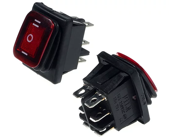 FL3-KCD4-203-5K Red RoHS || MIRS-203-5bcr; illuminated; rocker switch;
