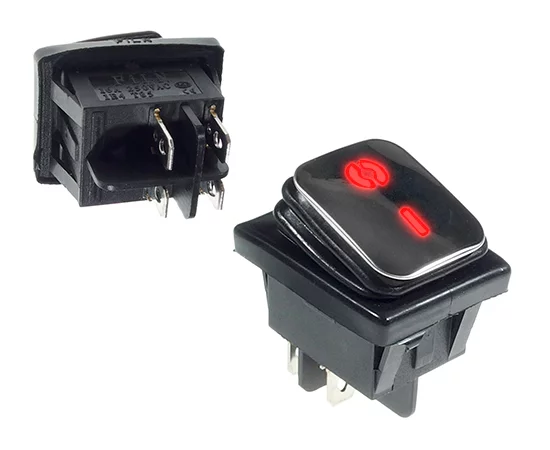 IRS201-5SS/r; illuminated; rocker switch;