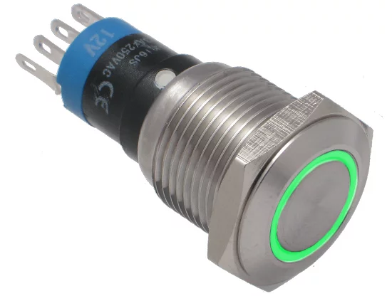 Vandal&nbsp;proof&nbsp;push&nbsp;button&nbsp;switch;&nbsp;W16F22EG12/S