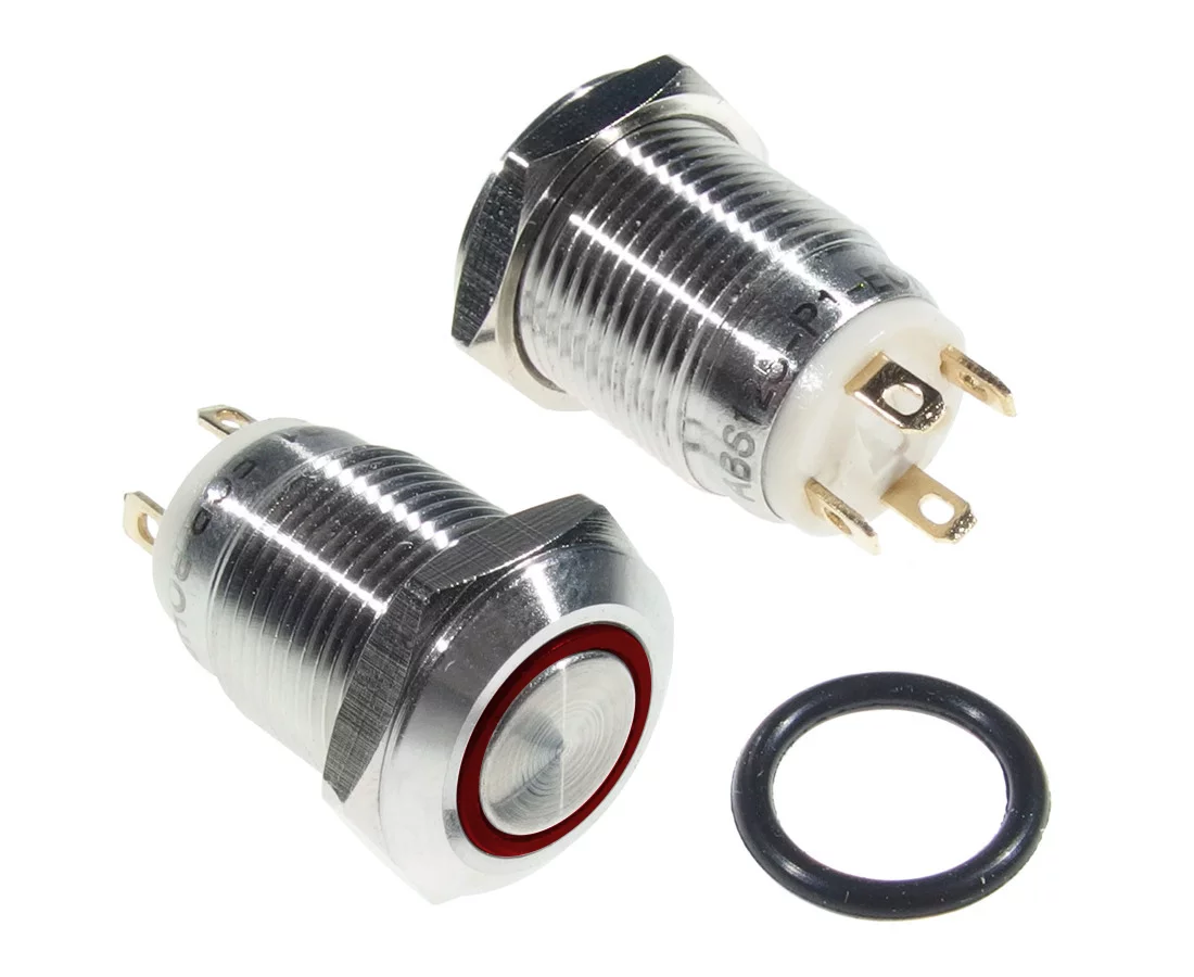 Vandal proof push button switch; W12F11ER12/S