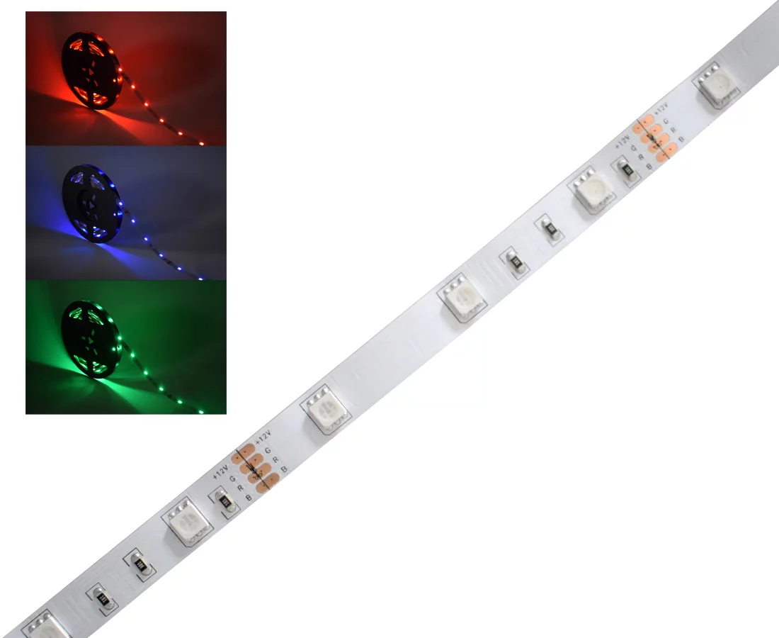 Taśma LED SMD 5050/60 RGB 12V IP20