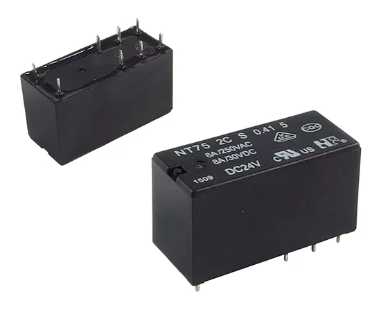 10PCS NT75 2C S 0.41 5 DC5V DC12V DC24V 8PIN 8A Relay NT75