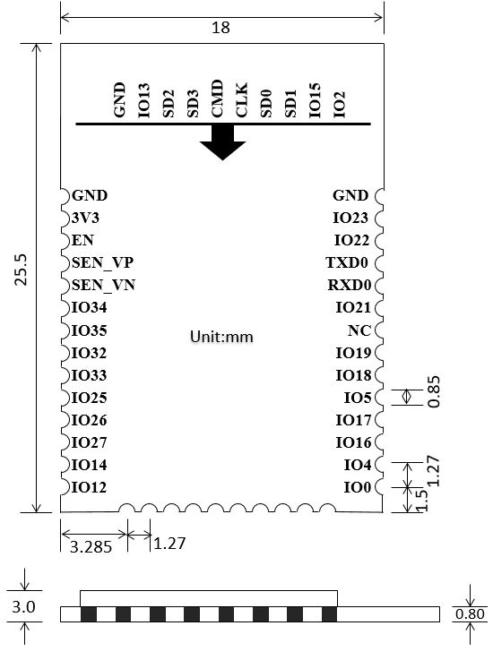 ESP-WROOM-32E-N4 DOIT (compatible with ESP32-WROOM-32E-N4 ESPRESSIF)