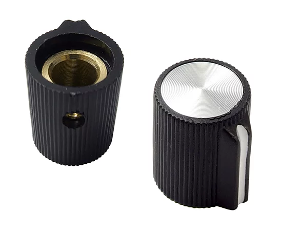 2005 16x17 shaft hole Black RoHS || Knob; dimensions: 16,7x15,5mm