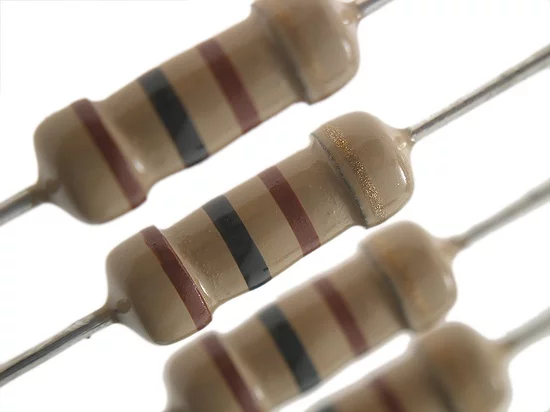 Metal film resistor; 75R