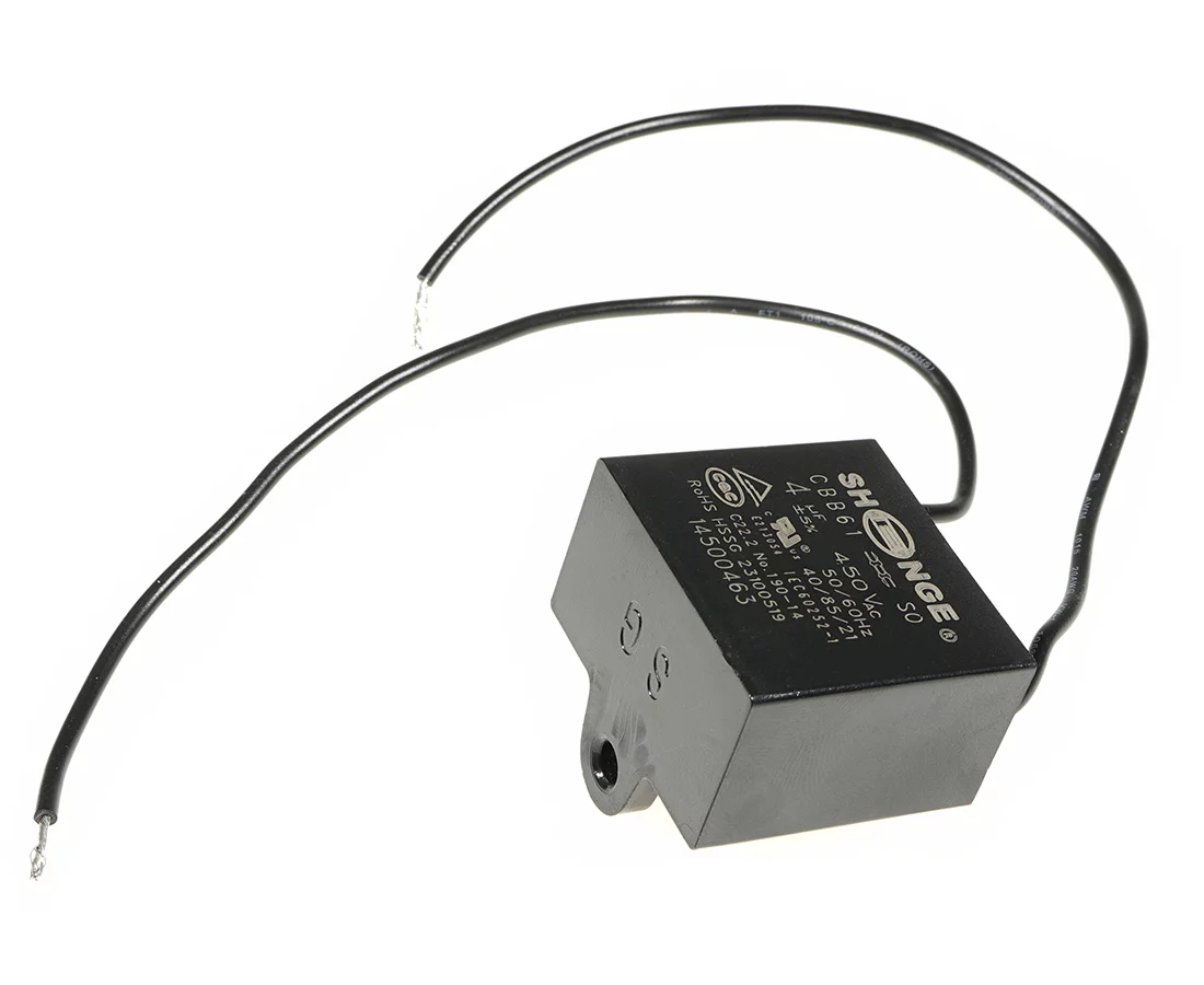 CBB61 37*22*34 UL1015 4uF/450VAC SHENGE Motor starting capacitor
