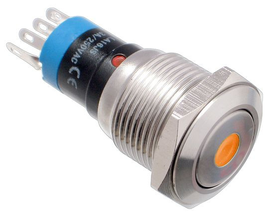 Vandal proof push button switch; W16F11DO12/S