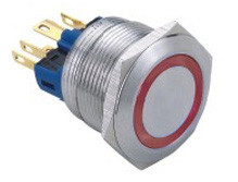 Vandal proof push button switch; W22F11ER24/S