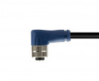M12 type connector, WAIN M12-F08A-S-1.5-PUR, female, angled, number of contacts: 8