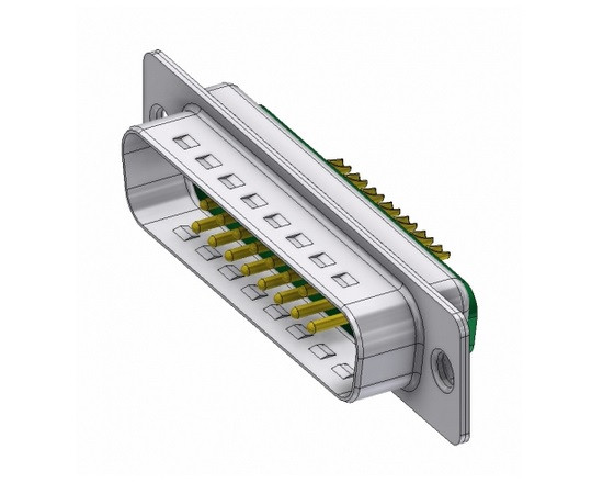 male D-Sub 17W2 solder cup, DELTRON