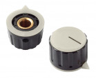 2004 21x15 black body /white top RoHS || Knob; dimensions: 15x21mm