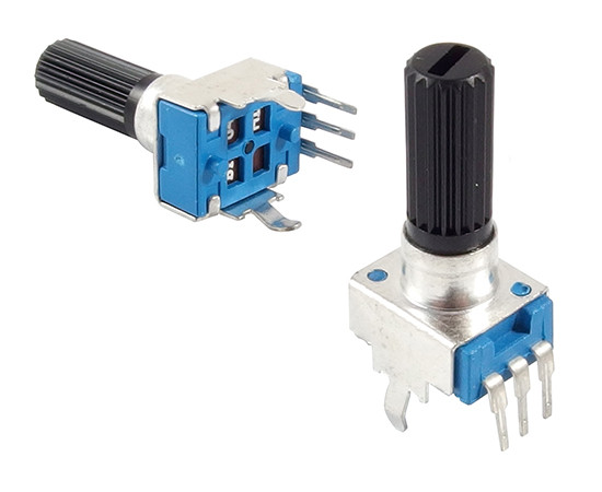 Wellenpotentiometer mit einer Umdrehung; 100.000; L=25mm