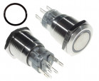 Vandal proof push button switch; W19F11ERGB12/S-