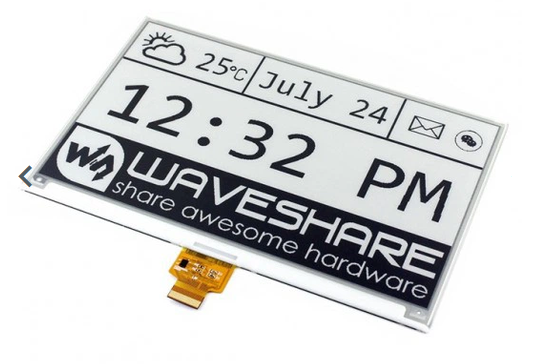 WF0750T80CZ09E41e RoHS || Wyświetlacz e-papier czarno-biały
