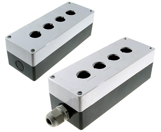 Button box; white-black