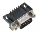 male D-Sub 9pin for PCB, angled 9.4mm
