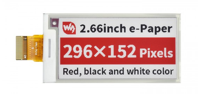 WF0260T8DCZ1300E4U51Q0 RoHS || Wyświetlacz e-papier czarno-biało-czerwony