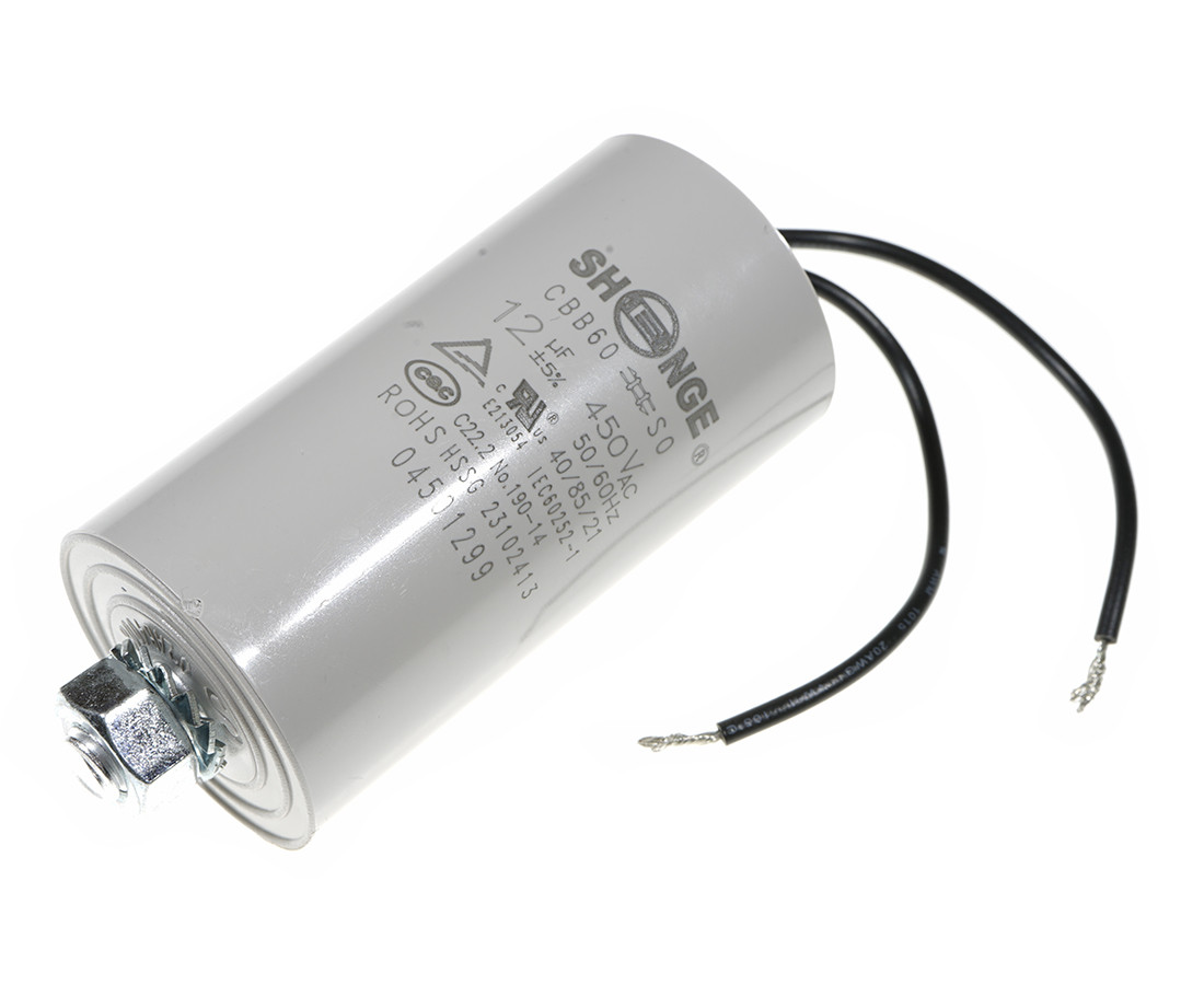 CBB60 36*68M8 UL1015 12uF/450VAC RoHS || CBB60 36*68M8 UL1015 12uF/450VAC SHENGE Motor starting capacitor