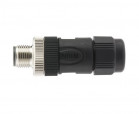 M12 type connector, WAIN M12-M05A-T-D6, male, number of contacts: 5