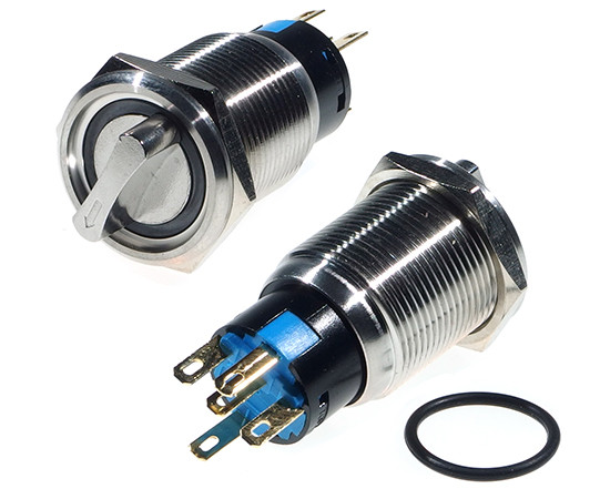 Vandal proof push button switch; W19K2EG12/S